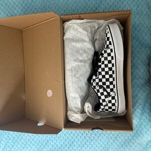 Vans Kids Black and White Checkered Sneakers